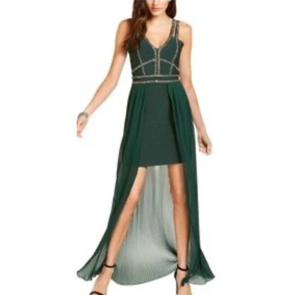 NWT Marciano Rayn High-Low Dress, Green, Small $225 - Picture 2 of 10